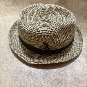 Adidas Tan Fedora Hat with Black Band